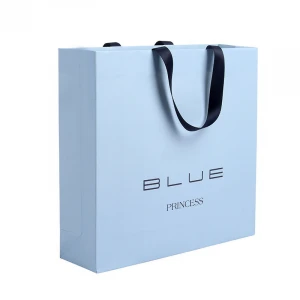 Customized White Paper with Logo Gift Packaging Paper Bags