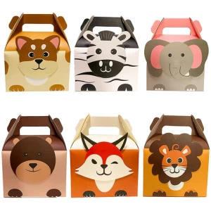cute animal theme packaging lovable panda cat shape cardboard paper box for baby gift