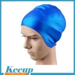 Cute elastic waterproof custom logo printing silicone swim caps for kids
