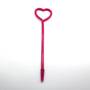Cute heart shaped ballpoint pens with custom logo plastic ball point pen custom logo pens