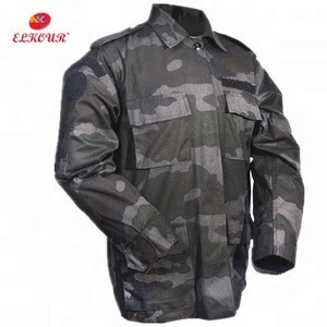 Dark Black  Camouflage Twill  Military BDU Woodland Army  Uniforms