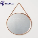 Decorative Hotel Led Decor Antique Gym Metal Safety Frameless Round Bathroom Light Bath Mirror Wall