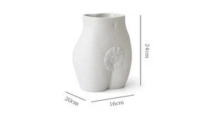 Decorative  Woman Body Vase Ceramic Flower Vases Pot Desk Decor Ornaments Tabletop Vase Home Decoration Accessories