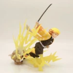 Demon Slayer Zero Agatsuma Zenitsu Action Figure Toys Thunder Breath PVC Model Combat Version Doll Lightning Scene