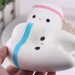 Dental promotional gifts Tooth Shaped squishy toy Stress ball reliever