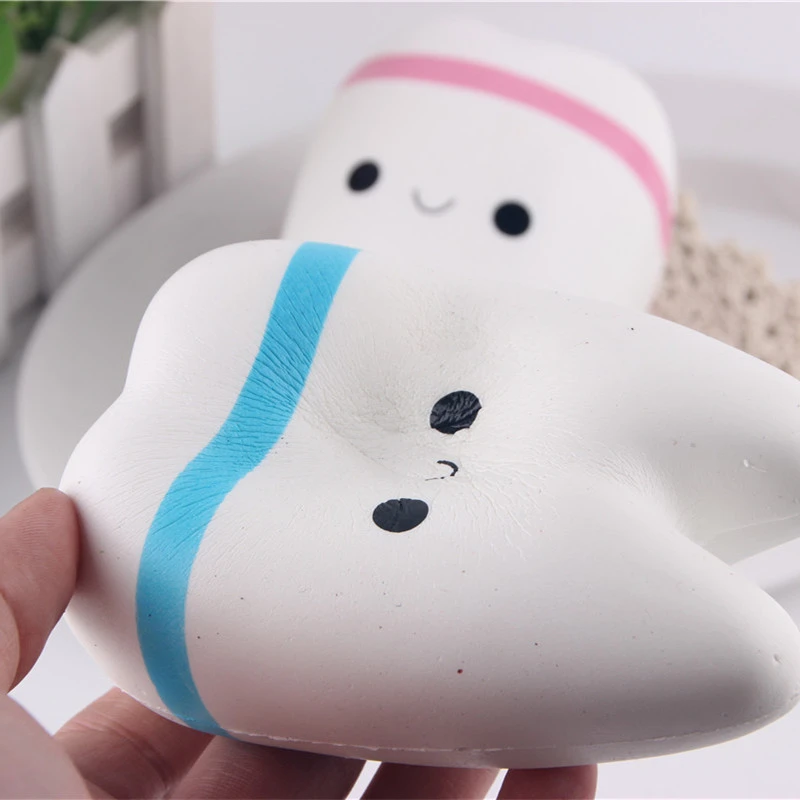 Dental promotional gifts Tooth Shaped squishy toy Stress ball reliever