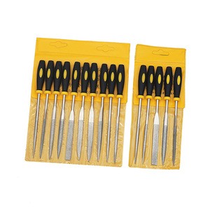 diamond needle file sets 5pcs 10pcs packaging 3x140mm 4x160mm 5x180mm customized color for rubber handle
