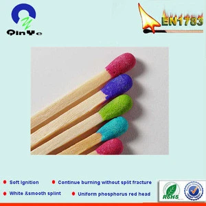 Different length colored head safety matches with EN1783