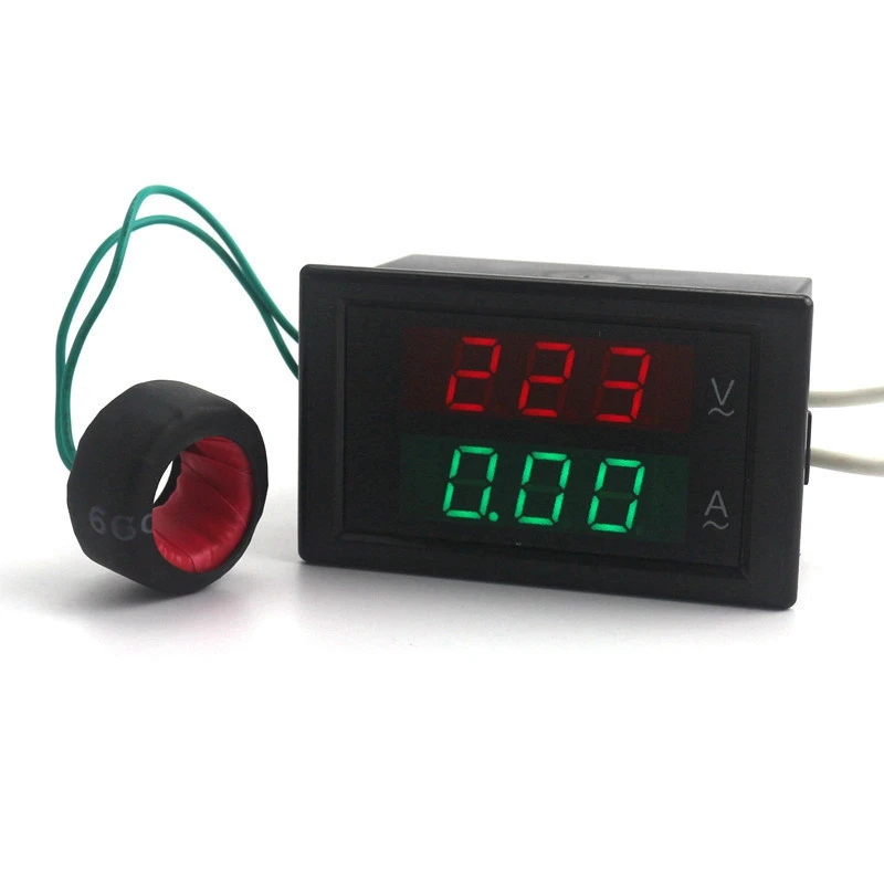 Digital AC Voltmeter Ammeter Ampermeter AC 80-300V 0-100A Led Volt Amp Meter Voltage Current Meter Ampere Panel Meter