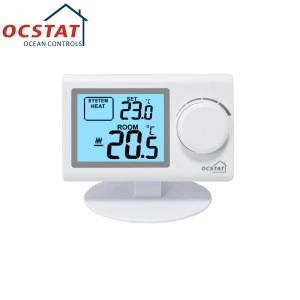 Digital Electronic Heating Thermostat White Fireproof ABS Home 6A