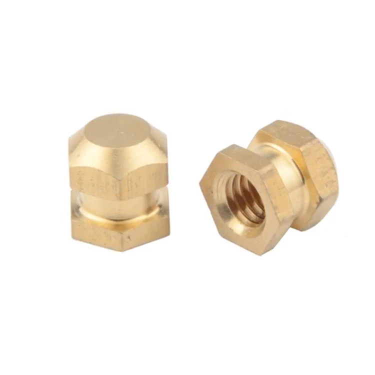 Brass Galvanized Hexagonal Injection Hemispherical Nuts, Blind Hole Round Head Copper Nuts