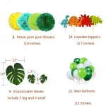 dinosaur party supplies Balloons Garland Kit Happy Birthday Banner for Boys  Baby Shower cake toppers party hat Birthday Party