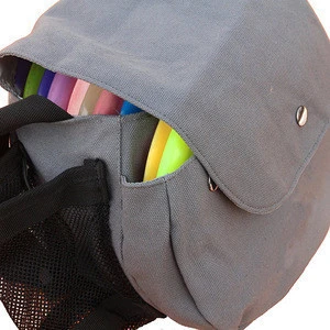 Disc Golf Bag Fits 6-10 Discs + Bottle For Beginner &amp; Advanced Players Canvas Disc Golf Bag Set Frisbee Bag