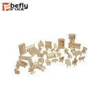 DIY Doll house wooden kits bedroom set model mini furniture toy