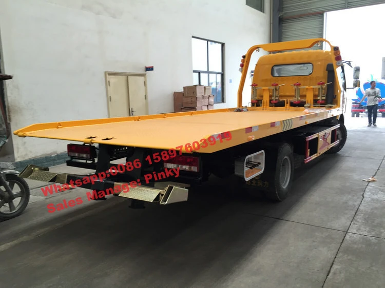 Dongfeng Carrier Wrecker, 2Tons -4Tons Flat Bed Recovery Trucks, Platform Tow Truck For Sales