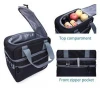 Double Compartment Cooler Bag Large Insulated Bag for Lunch, Picnic, Beach, Grocery, Kayak, Travel, Camping, Black