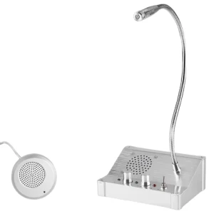 Dual Way Window Bank Counter Intercom Dual Way Intercommunication Microphone for Bank Office Speaker Station Interphone System