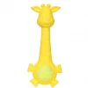 durable chew leaking food playing fun tpr rubber yellow giraffe dog toy