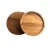 eco friendly 10cm simple 100% natural custom acacia round wooden cup holder mat