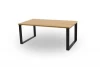 Eco-friendly Furniture Wooden Coffee Table Metal Rectangular Coffee Table metal leg