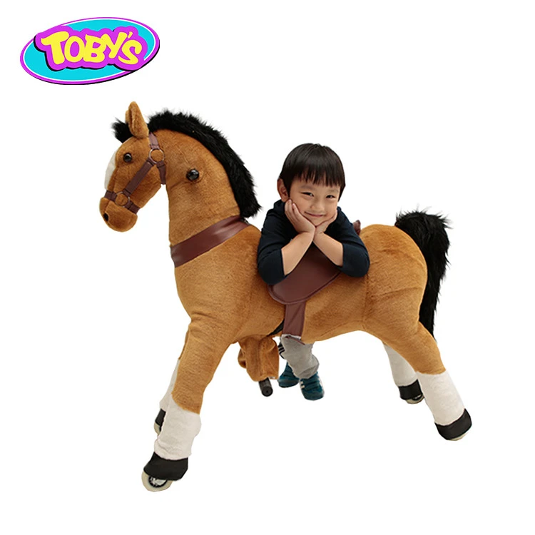 Economic And Efficient Riding Horse Toy on Wheels Stuffed Animal Ride