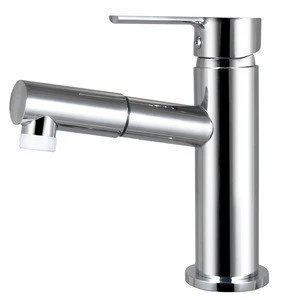 Economical single hole bathroom mixer basin faucet environmental pull out wash tap