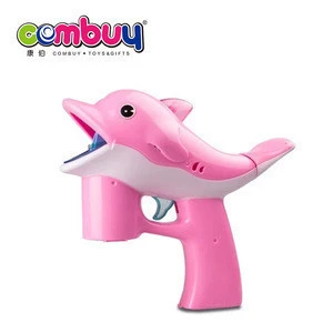 Electric dolphin children music shooter soap bubble gun toy