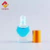 Essential oil roll on glass bottle clear heart-shaped eye cream perfume roller ball bottle
