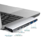 Ethernet SD Card Reader Tablet Wireless Dual Usb Type C Hub 7 Ports Adapter