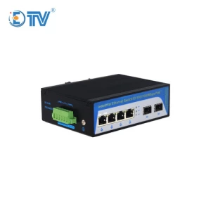 ETV outdoor industrial poe switch gigabit 4 Port 10/100/1000M POE Fiber Optic Switch + 2 Port 1000M Optical Fiber POE Switch