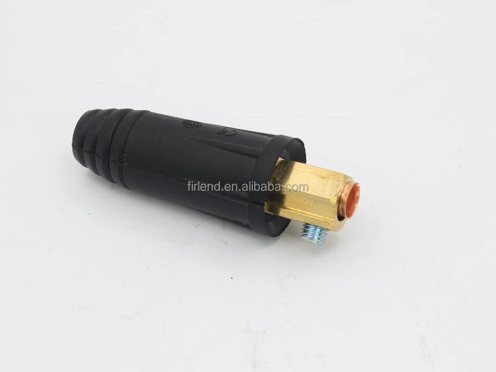 Euro style welding cable connector fast plug and cable socket