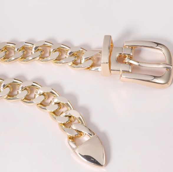 European and American fashion jewelry personality creative simple metal chain waist belt