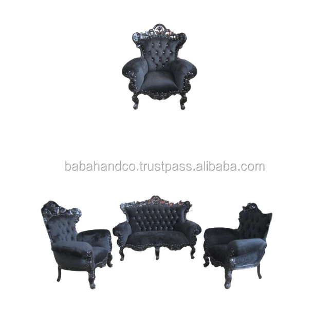 Exclusive Best Selling Frame Black And Fabric Black Sofa Furniture For Home Furniture And Living Room Sofas