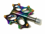 Extreme Light Bike MTB Pedals Magnesium Body Titanium Axle Oil Slick Color Bicycle Pedal