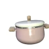 Factory Direct Enamel Korean Style Thickened Soup Pot with Lid Milk Household Stew Gift Double Ear