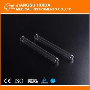 Factory direct laboratory glassware glass test tube with rim plain