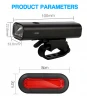 Factory Direct Stock Mountain Bicycle Light Set CE Waterproof USB Rechargeable Flashlight LED Bike Tail Light For Bicycle