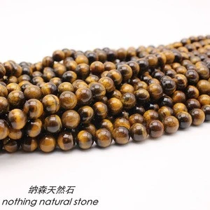factory direct top quality Tiger Eye 4mm 6mm 8mm 10mm 12mm gemstone stone bead for jewelry making