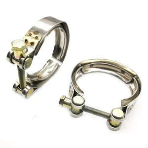 Factory price all size high quality T bolt exhaust steel v band clamp