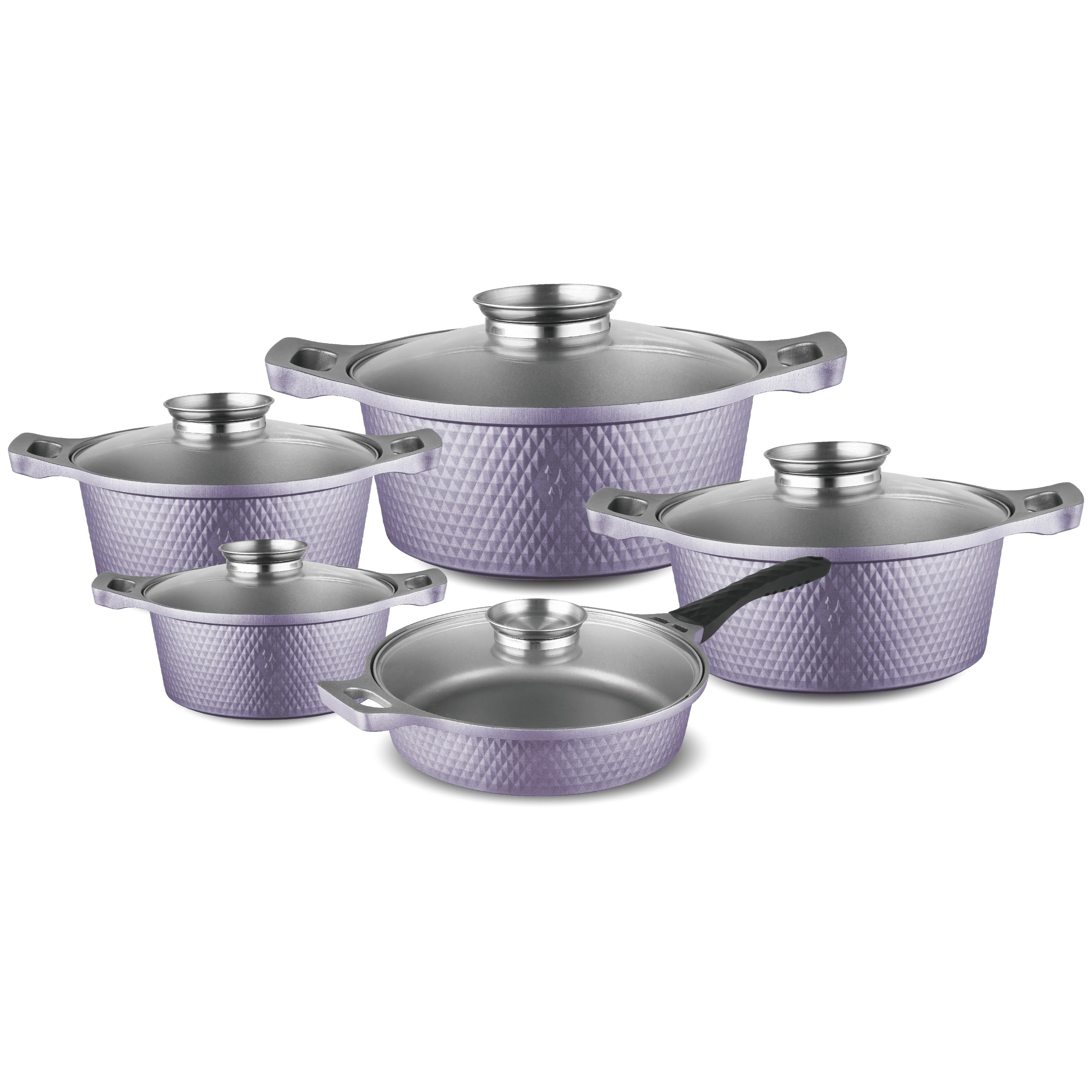 Factory Price  patent Die-Casting Aluminum Casseroles Pot Set Cookware Set Kitchenware