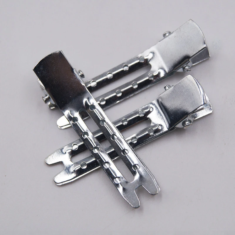 Factory Price  Sliver Metal Alligator clip single prong Hair Clips Wholesale Professional Metal  Home Use Hairdressing Salon Hai