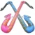 Import Factory Pvc inflatable saxophone, music toy, musical instrument kids toy from China