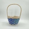 Factory supplies decorate round flower wicker willow rattan empty gift garden flower basket with handles