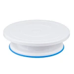 Fashion cake tools Anti-skid belt cake turntable White plastic Non-slip cake stand