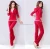 Import Fashion casual woman sportswear two pieces in one set pure color with hat for spring autumn from China