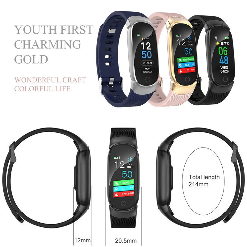 Fashion smart watch real-time heart rate monitoring smartwatch blood pressure monitor for iphone x samsung galaxy s10 cellphone