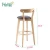 Import Fashion style wooden counter height bar stools with back and footrest from China