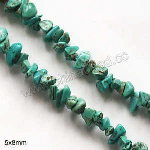 Fashion turquoise chips, loose turquoise chips, natural chip beads