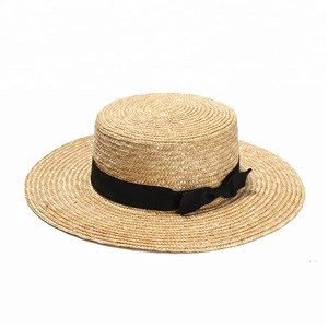 Fashion Women Straw Boater Hat Beach Fedora Straw Hat