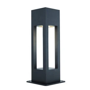 Fast Delivery aluminum IP65 square park garden outdoor modern led bollard courtyard lawn light